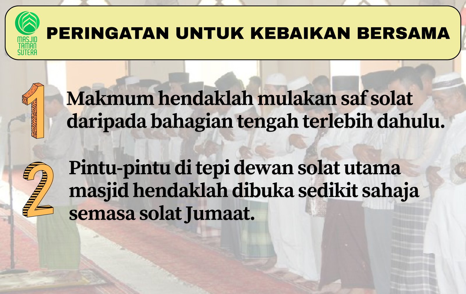 Saf Tengah Buka Pintu Sedikit