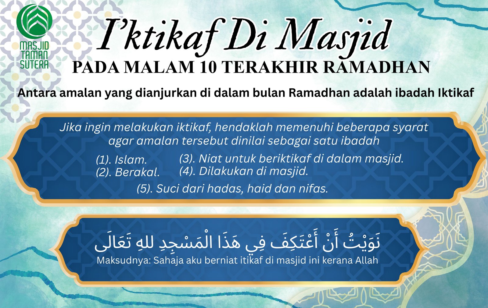 Iktikaf 10 Ramadhan